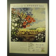 1954 Shell Oil Ad - Shellguide to August Lanes