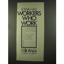 1972 Iowa Development Commission Ad - Workers
