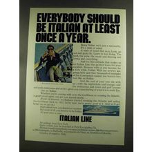 1972 Italian Line Ad - At Least Once a Year
