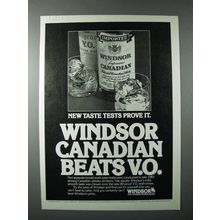 1984 Windsor Canadian Whisky Ad - Beats V.O.
