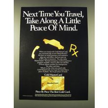 1989 Gold Mastercard Ad - Next time you travel, take along a little peace
