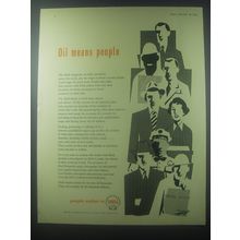 1954 Shell Oil Ad - Oil means people