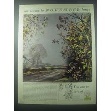 1954 Shell Oil Ad - Shellguide to November Lanes