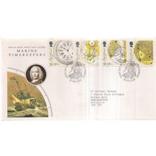 MARINE TIMEKEEPERS. 1993 official UK FDC. first day cover as seen Greenwich pm =