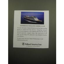 2007 Holland America Line Ad - Experience Holland America Line