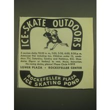 1946 Rockefeller Plaza Ice Skating Pond Advertisement - Ice-Skate Outdoors