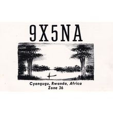 Cyangugu Rwanda Africa QSL 1970s Amateur Radio Card