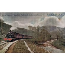 North Staffordshire Railway Beeston Tor Manifold Valley Train Postcard