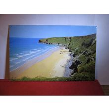 N. BEACH & STEM POINT, WATERGATE BAY, NEWQUAY, CORNWALL. unused postcard =