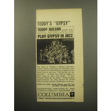1959 Columbia Records Ad - Teddy Wilson Play Gypsy in Jazz