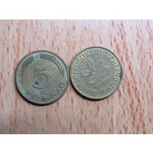 1987f 5 Pfennig Germany Coin