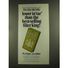 1972 Pall Mall Cigarettes Ad - Lower in Tar