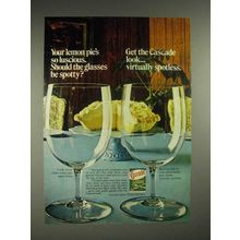 1974 Cascade Dishwasher Detergent Ad - Lemon Pie