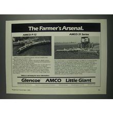 1985 Glencoe Ad - AMCO F-12 and 21 Series tandem disk Harrow