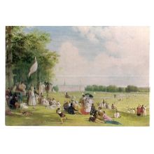 FETE IN PETWORTH PARK, SUSSEX by W.F. Witherington unused postcard 1983 =