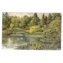 THE LAKE. SANDRINGHAM, NORFOLK unused vintage postcard #