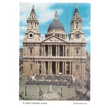 ST. PAUL'S CATHEDRAL LONDON . used vintage postcard.1986 postmark =