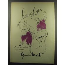 1949 Germaine Monteil Laughter Perfume Ad - A gay, gay perfume