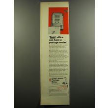 1953 Pitney-Bowes Postage Meter Ad - Your office can have a postage meter!