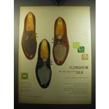 1957 Florsheim Darby Shoes Ad - Florsheim genuine imported silk