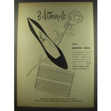 1956 B. Altman & Co. Bally of Switzerland Carmen Pump Shoes Advertisement