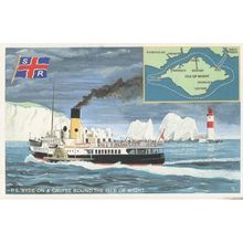PS Ryde Old Cruise Ship Isle Of Wight Southern Railway Ticket Postcard