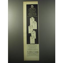 1955 A. Sulka Shirts Ad - 5 collar choices in our famous white shirt