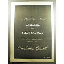 1957 Monteil Perfume: Nostalgia and Fleur Sauvage Advertisement