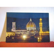 by night, FIRENZE, FLORENCE. ITALY unused postcard #