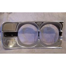 1971 PLYMOUTH CUSTOM SUBURBAN WAGON HEAD LIGHT BEZEL P/S OEM