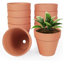 24 Pack 4 Inches Terracotta Plant Pots, Terra Cotta Planter with Drainage Holes,