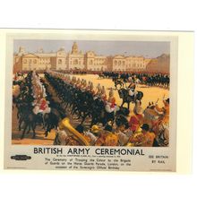 RAIL ADVERTISING B.R ARMY CEREMONIAL CARD NO BRP 10