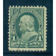 Used 279 1c Benjamin Franklin Just Clears M04400