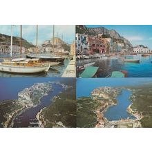 Bonifacio Harbour Fishing Boat Ship + Aerial 3x French France Postcard s