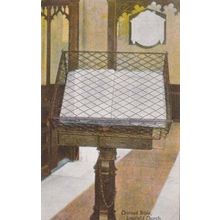 Lingfield Church Surrey Chapel Chained Bible Vintage Postcard