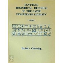 Egyptian Historical Records of the Later Eighteenth Dynasty: Fascicle 1 by Barba