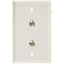 RCA TP253WH Modular Dual Phone Jack Wall Mount (White)