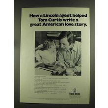 1972 Lincoln National Ad - Helped Tom Curtis Write