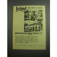 1948 Leyland Diesel Buses and Lorries Ad - Britain can still make it
