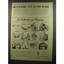 1944 American Viscose Corporation Ad - Look at the record.. To see the future