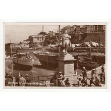 William of Orange Statue Brixham Postcard RP Devon 2995