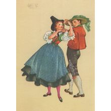 Karnten Lessachtal Vallee De Carinthia Austria Costume Folklore Postcard