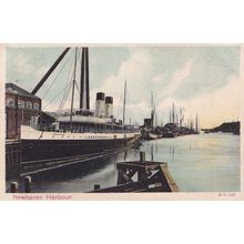 SS Brighton Ship at Newhaven Harbour Old Postcard