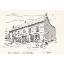 Halford Bridge Inn Artist Pub Postal Anniversary Northampton Postcard