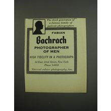 1955 Fabian Bachrach Photographer Ad - The third generation of a famous family