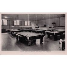 Billiard Room United Services Centre BC Canada Old RPC Postcard