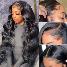 Pizazz Body Wave Lace Front Wigs Human Hair Pre Plucked with Baby Hair 180 Densi