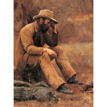 McCubbin_Down_on_his_Luck_detail Poster Canvas Movie Film Print A0 A1 A2 A3 A4 A