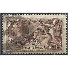 1934 SG450 2/6d Chocolate Brown Seahorse Good Used...