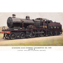 4-4-0 London Express Locomotive 579 Midland Railway 1952 Postcard + Rare Receipt